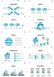 藍色簡約創新力作 百頁PPT模板，引領軟件銷售新風尚